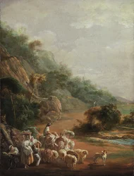 Scene med landsbyboere, 1786