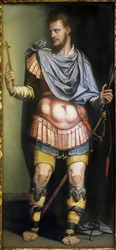 San Sebastian (martyr fra det 3. århundre). Maleri av Luis de Vargas (1505-1567). Museum of Fine Arts i Sevilla, Spania.