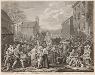 mars til Finchley i år 1746 (etter Hogarth)