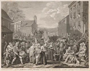 Mars til Finchley i året 1746 etter Hogarth, 1750.