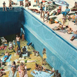 Lekkasjen, ca. 2020 (akrylmaling på papir)