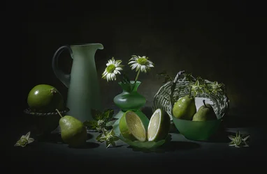 Elegant grønn stilleben
