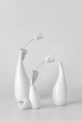 Minimalistiske hvite tulipaner