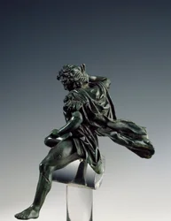Gresk kunst: «Kongen av Makedonia Aleksander den store (356-323 f.Kr.) til hest». Bronseskulptur av Lysippos fra Sikyon (395-305 f.Kr.), 4. århundre f.Kr. Roma, Museo Nazionale di Villa Giulia, Italia