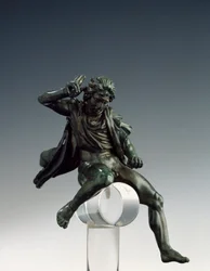 Gresk kunst: «Den makedonske kongen Aleksander den store (356-323 f.Kr.) til hest». Bronseskulptur av Lysippos fra Sikyon (395-305 f.Kr.), 4. århundre f.Kr. Roma, Nasjonalmuseet i Villa Giulia, Italia