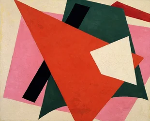 Arkitektonisk maleri - Peinture de Lyubov Sergeyevna Popova (1889-1924) - 1917 - Olje på lerret - 80x98 - Museum of Modern Art, New York