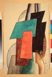 Arkitektonisk maleri. Maleri av Lyubov (Lioubov) Sergeyevna Popova (1889-1924), olje på lerret