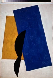 Arkitektonisk maleri. Maleri av Lyubov (Lioubov) Sergeyevna Popova (1889-1924), olje på lerret