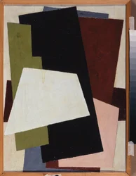 Arkitektonisk maleri. Maleri av Lyubov (Lioubov) Sergeyevna Popova (1889-1924), olje på lerret