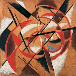Romkraftkonstruksjon - Maleri av Lyubov Sergeyevna Popova (1889-1924)