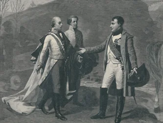 Møte mellom Napoleon og Frans I etter Austerlitz, 1805, 1896