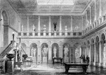En hall i Deepdene, Dorking, Surrey, 1800-tallet.