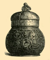 Elfenbensboks, 750-850 e.Kr., 1881.