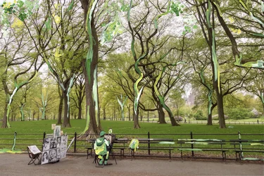 Central Park, 2019 (akrylmaling på arkivpigmenttrykk)