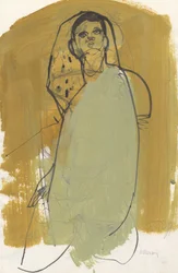 Skissebok 22, 2025 (tempera-maling, blekk på papir)