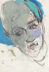 Skissebok 29, 2025 (tempera-maling, kull på papir)