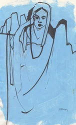 Skissebok 31, 2025 (tempera-maling, blekk, blyant på papir)