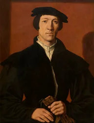 Portrett av en mann (olje på panel)