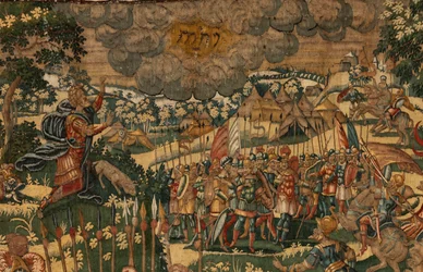 Historien om Gideon, sent på 1500-tallet (silke og ull)
