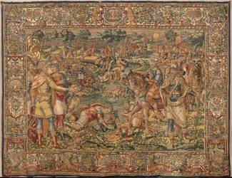 Historien om Gideon, sent på 1500-tallet (silke og ull)