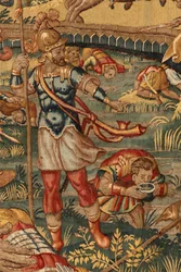 Historien om Gideon, sent på 1500-tallet (silke og ull)
