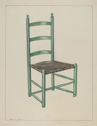 Ladder Back Chair - Kalt Jolting Chair, ca. 1936.
