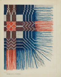 Vevd teppedetalj, ca. 1937.