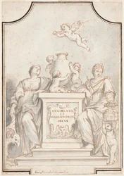 Design for et monokromt maleri, Church of Corpus Domini, Bologna, Italia