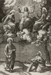 Kristus, jomfruen og døperen Johannes med de hellige Paulus og Katarina