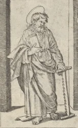Saint Simon, en sag i den senkede venstre hånden, fra serien 