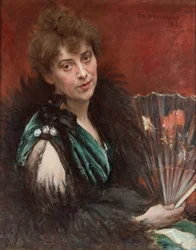 Kvinne med vifte, 1892.