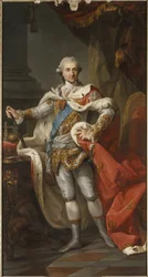 Stanisław II August (Stanisław August Poniatowski), konge av Polen og storhertug av Litauen - Portrett av Stanisław II August Poniatowski, konge og storhertug av Det polsk-litauiske samveldet (1732-1798), av Marcello Bacciarelli (1731-1818)