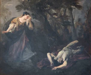 St Margaret av Cortona finner liket av elskeren sin