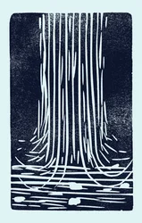 Foss, 2014 (linoleum på papir)
