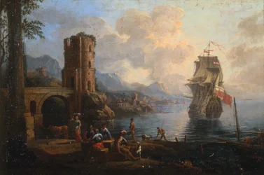Havlandskap med figurer