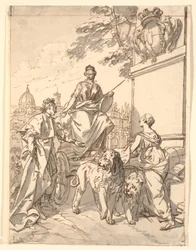 Allegorisk ark i anledning hertug Franz IIIs inntreden i Firenze 1739
