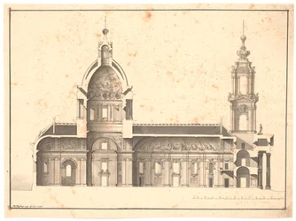 Lengdesnitt gjennom samme kirke