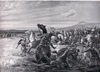Slaget ved Orchomenos, illustrasjon fra «Hutchinsons historie om nasjonene»