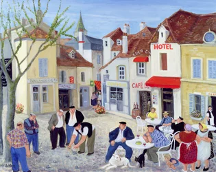 The Game, Burgundy (olje på lerret)