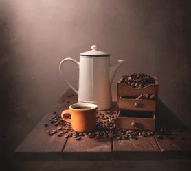 Vintage-kaffe – stilleben