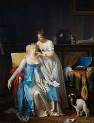 Dårlige nyheter, maleri av Marguerite Gerard (1761-1837), olje på lerret, 63,5x50,5 cm, Frankrike