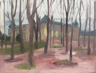 Petit Palais om vinteren II, 2019 (olje på papir)