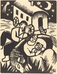 Hvilende sigøynere, 1918.