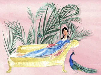 Maharani i tropene, 2019 (akvarell på papir)