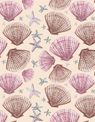 Whitstable Seashells, Antikk fargetone, 2020 (akvarell på papir)