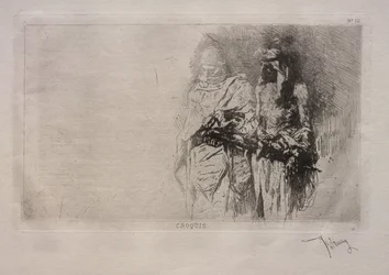 Skisse (to arabiske figurer)