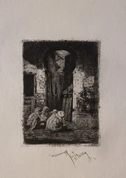 Tanger, sittende arabere.