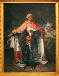 Portrett av Charles III av Spania (1716-1788) - Maleri av Mariano Salvador Maella (1739-1819), olje på lerret, skisse, spansk kunst