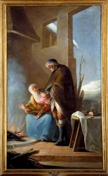 Vinter. Maleri av Mariano Maella (1739 - 1819) Ec. Esp.