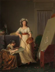 Interiøret til et Atelier av en kvinnelig maler, 1789.